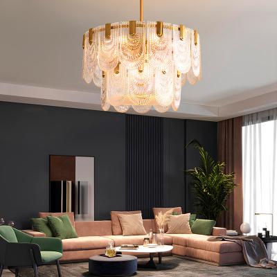 China Modern Hardware Crystal Chandelier With Bblate Design Pendant Lamp Lamparas De Techo Home Decor Living Room Cell Lamp for sale