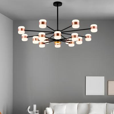 China Modern Dawn Modern Black Gold Chandelier Lights Ceiling Light Fixture Industrial Pendant for kitchen island for sale