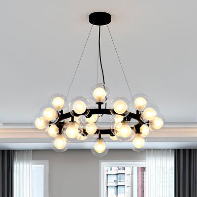 China Modern DAWN modern living room crystal decoration fancy gold luxury chandelier pendant light for sale