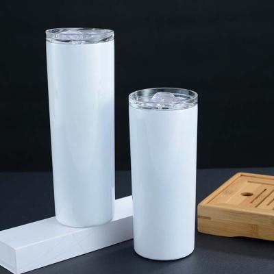 China Viable Wholesale Straight Empty 20oz 30oz Stainless Steel Sublimation Tumbler Mugs With Straw In Bulk for sale