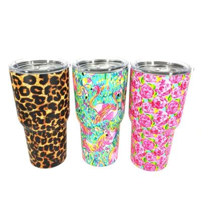 China Viable Custom Stainless Steel 20oz/30oz Wall Tumbler Mugs Dual/Lily Tumblers/Leopard Print Vacuum Insulated Designs for sale