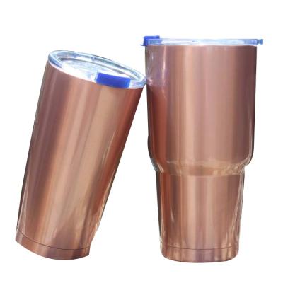 China Sustainable High Quality 30 oz Vacuum Insulated With Stainless Steel Copper Clad Tumbler for sale