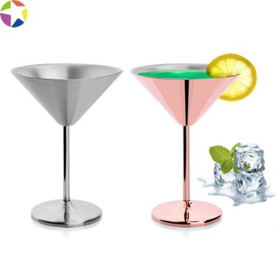 China Viable Wholesale Stainless Steel-Copper Plating Red Wine Tumbler Glass, 200ml Coppering Tumbler, Copperizing Standing Cup For Martini for sale