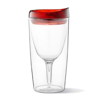 China Amazon Success 12oz CLASSIC Clear Wine Plastic Tumbler Cup With Straw For Wine for sale