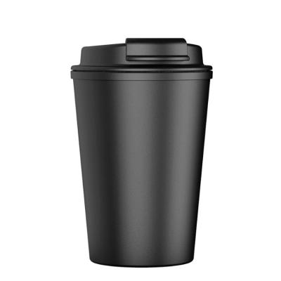 China Reusable Coffee Drink Cups 12oz / 16oz Sustainable Custom Plastic Cup Double Wall for sale