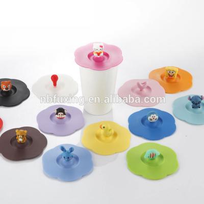 China Spill No 2016 Hot Selling Food Grade Rubber Silicone Universal Coffee Cup Lid Beautiful Covers for sale