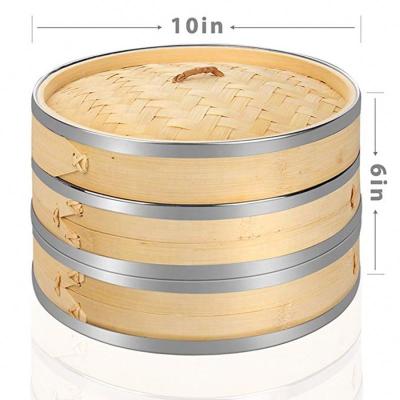 China 2019 Sustainable New Arrival High Quality Bamboo Steamers For Sale Cooking Untisel Stainless Steel Bamboo Steamer for sale