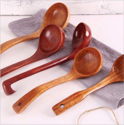 China Wholesale Viable Long Handle Wooden Spatula Shovel Non-Stick Special Cooking Utensil Wooden Set Stir Fry Pot Wooden Hot Spoon for sale