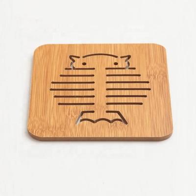 China Sustainable high performance many models eco-frindly insulated style bamboo coasters drink cup coaster for sale