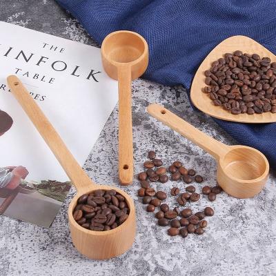 China Long Handle Sustainable Hot Popular Wooden Spoon Tea Shop Special Spoon for sale