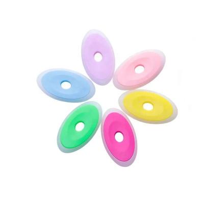 China Office Eraser Candy Bulk Customizable Creative Color Rubber Oval Eraser For Student Stationery for sale