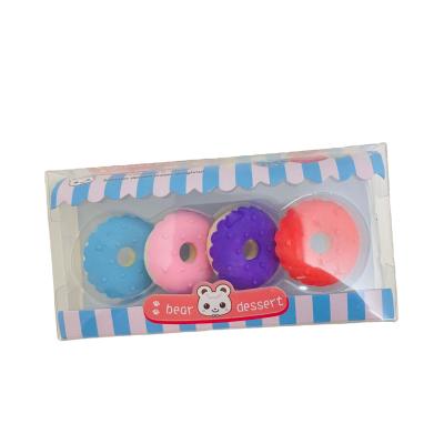 China Creative Children's Desk Eraser Donut Fun Office Lollipop Ice Cream Shape Pupils Stationery Rubber Wholesale for sale