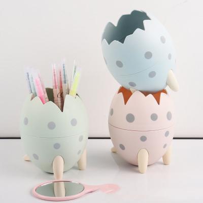 China Eco-friendly Detachable Calendar Desktop Dinosaur Egg Pen Holder Pen Container for sale