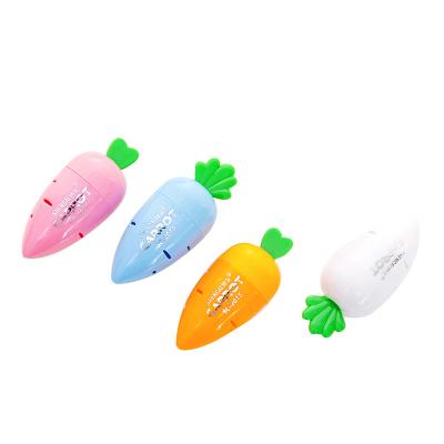 China Desktop Radish Sharpener Stationery Pencil Sharpener Gift Cartoon Patent Cartoon Candy Colored Pencil Sharpener Best for sale