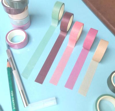 China Study Student Art Tape And Paper Tape Set Stickers Hand Count Tape Cute Basic Color Series for sale