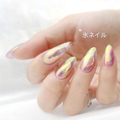 China Colorful Aurora Cellophane New Arrival Designs Fine Nail Decoration Foil Glitter Nail Art Brand Nail Stickers for sale