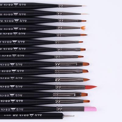 China NAIL Wood Nail Brush For Nail Art Nail Art Pickup Brush Cuticle Oil Nail Polish Twist Pen With Brush for sale