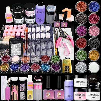 China Powder Profession Women Acrylic Gel Set Nail Kit Nail Sets Beauty Manicure UV Nail Art Set Professional for sale