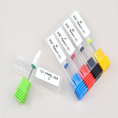 China 2.35mm can fited most machines logo nail salon nail drill kit custom carbide set sanding bands for nail drill bit for sale