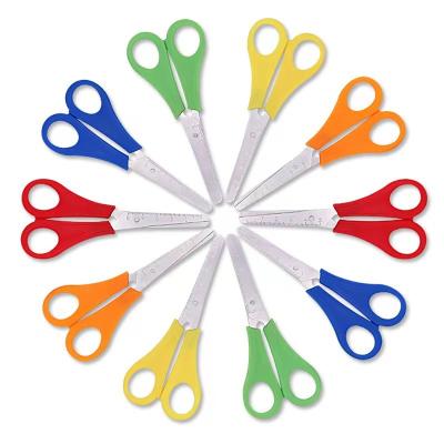 China Universal Clipping Scissors for Cutting Paper for Stationery Scissors Stationary Scissors Children Kids Babies Student Safety Stationery for sale