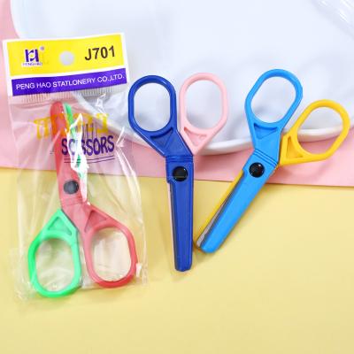 China Universal Cutting Paper Scissors S Stainless Art Designer Mini Plastic Office School Scissors Promo Craft Gift Portable Promotional Safe To Use Universal for sale