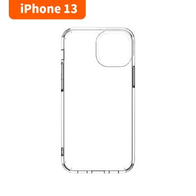 China 2021Transparent TPU Anti-fall Acrylic Phone Back Cover Waist Phone Case For iPhone 13 Back Cover for sale