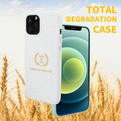 China 100% Biodegradable Matte Wheat Straws Compostable Back Anti-fall Biodegradable PLA Luxury Rope Phone Case for sale