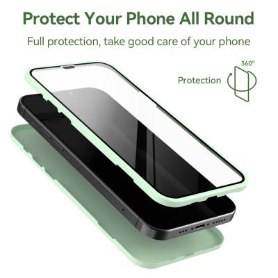 China Free Sample Anti-fall Phone Case Protect Film 2 In 1 360 Full Coverage Strong Magnetic Protective Phone Case For iPhone 12 Pro for sale