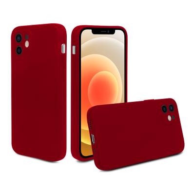 China Anti-drop Premium Microfiber Scratching Eco Friendly Phone Case For iPhone 11 XR 12 Customizable Anti Scratch Liquid Silicone Case for sale