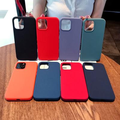 China Original Amazon Silicone Case Wholesale 2mm Ultra Thin Shockproof Soft Liquid Silicone Cases For iPhone 12 Pro Max for sale