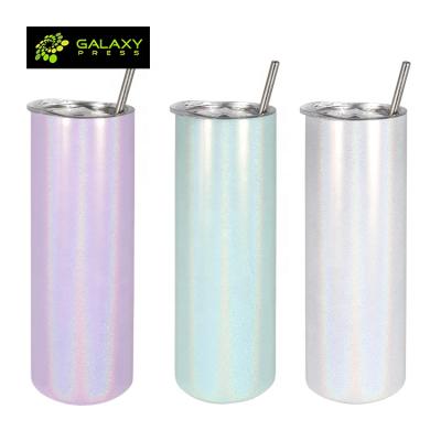 China New Coming Viable For Spring Sparkle Glitter Sublimation Masks Stainless Steel Tumbler With Lid-20OZ for sale