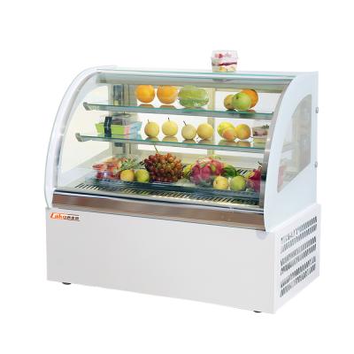 China Single-temperature 900mm cake showcase 102L display fridge cold food bars cake chiler table top cake fridge counter display for sale