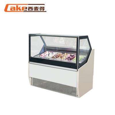 China Single-temperature XiMaiD gelato display freezer showcase with marble base for sale