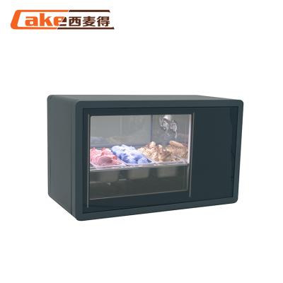 China Single-temperature Ximaid Countertop Gelato Display Showcase Supermarket Refrigerator Table Top Mini Ice Cream Freezer for sale