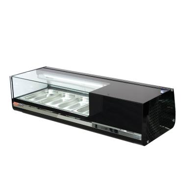 China Single-temperature XiMaiD SSH-5 LED Refrigerated 2 Layer Small Countertop Sushi Display For Sale for sale