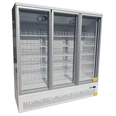 China Single-temperature XiMaiD 1350 liters straight glass cooler three door commercial display refrigerator for sale for sale