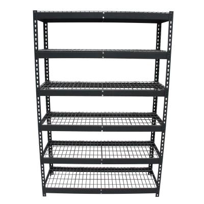 China Single Sided Warehouse Shelves , Super Retail Stores Can Use Customized Perforated Shelves Metal Supermarket Shelving for sale