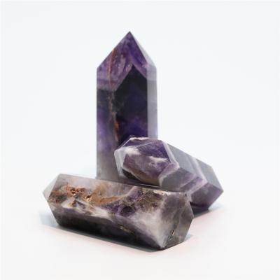 China China Factory Original Wholesale Carving Octahedral Chevron Polished Amethyst for sale