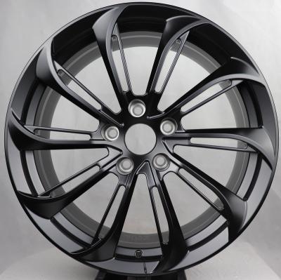 China Matte Black 5X114.3 Forging Alloy Wheel Top Level Aluminum Alloy Rim For Tesla for sale