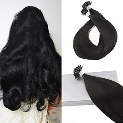 China Silky Straight Wave Ready to Ship Remy Hair Double Drawn Human Hair Extension European Nail/U Tip Pre-bonded Hair For Salon for sale