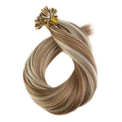 China Silky Straight Wave Hair Extension Double Drawn European Nail/U Tip Hair For Salon for sale