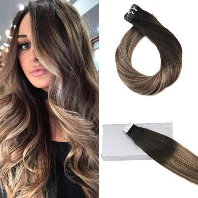 China Wholesale High Quality Unprocessed Silky Straight Wave Indian Tape In Human Hair Extension Tape Hair Extensions for sale