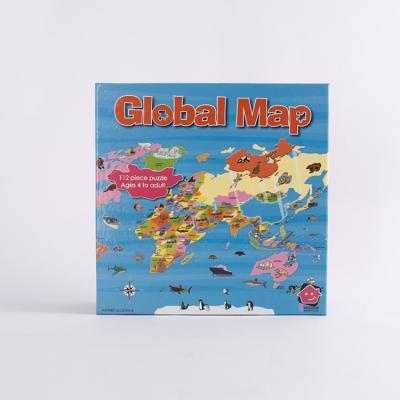 China Recyclable Hot Sale Customized Printable Global Map Puzzle For Kids for sale