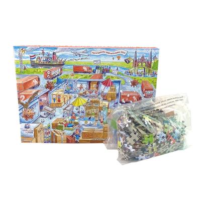 China Recyclable Custom Design Paper Cardboard 500 1000 2000 3000 Piece Jigsaw Toy Puzzles For Adult for sale