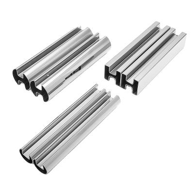 China Construction and Production Supply High Quality Stainless Steel Square Grooved Slotted Tube Pipe for Railings and Handrails for sale