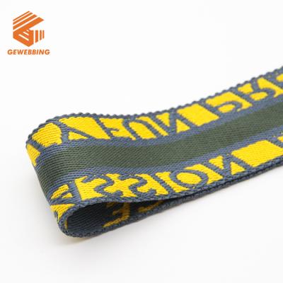 China Hot Selling Soft Polyester Woven Webbing Webbing Nylon Jacquard Tape 2.5cm Custom Printed Webbing for sale