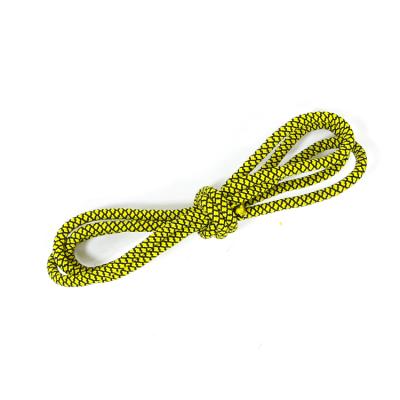 China Customized Stretch Bungee Polyester Durable 25mm Round Golden Rope With Metal Clips For Hair for sale