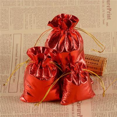 China High End Moisture Proof Custom Package Gift Bags Gold Silver Red Wedding Party Gift Bag Candy and Chocolate Jewelry Storage Bag for sale