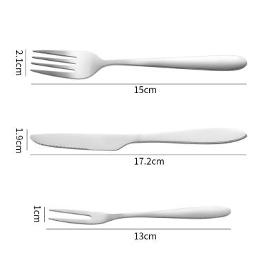 China Sustainable Steak Set Western Dinnerware Cutlery Three Piece Stainless Steel Material for sale