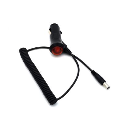 China GPS Car Cigarette Lighter Socket With Switch Led Light To Spring Cable for sale